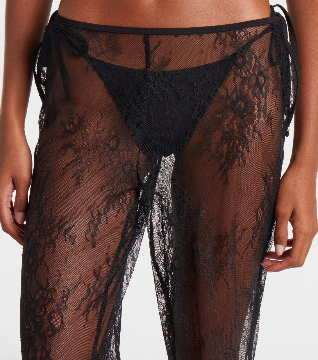 Pantalones anchos Allen de encaje translúcido | Bananhot