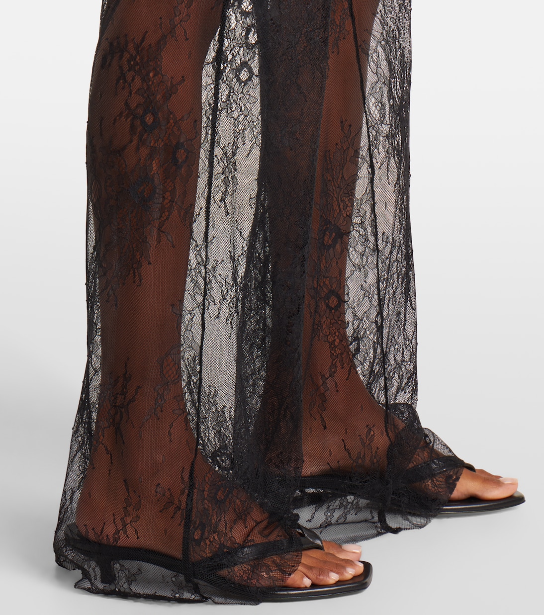 Pantalones anchos Allen de encaje translúcido | Bananhot