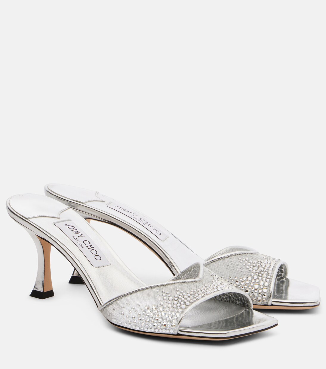 Skye 70 embellished mesh mules | Jimmy Choo
