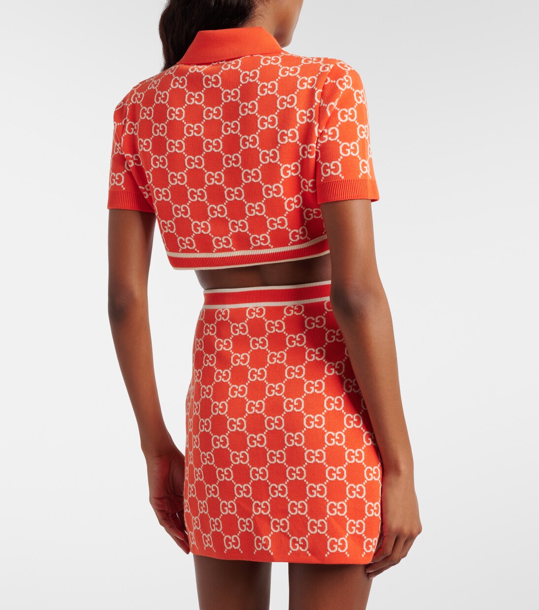 GG cropped cotton jacquard cardigan | Gucci