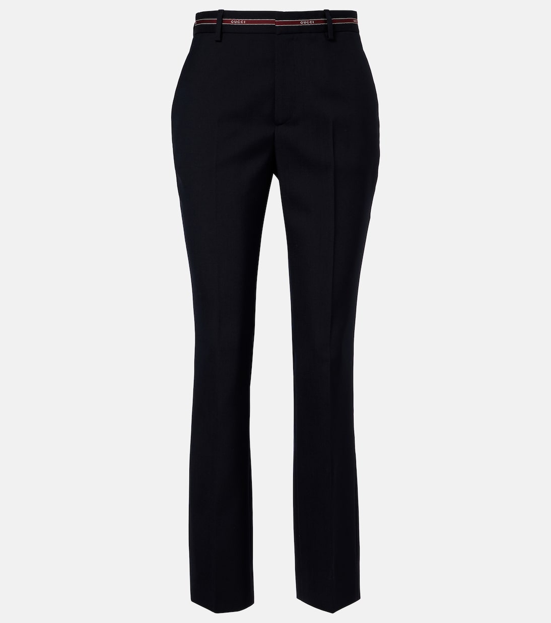 Logo wool straight pants | Gucci