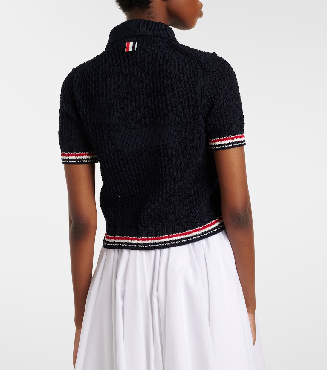 Pointelle cotton cardigan | Thom Browne