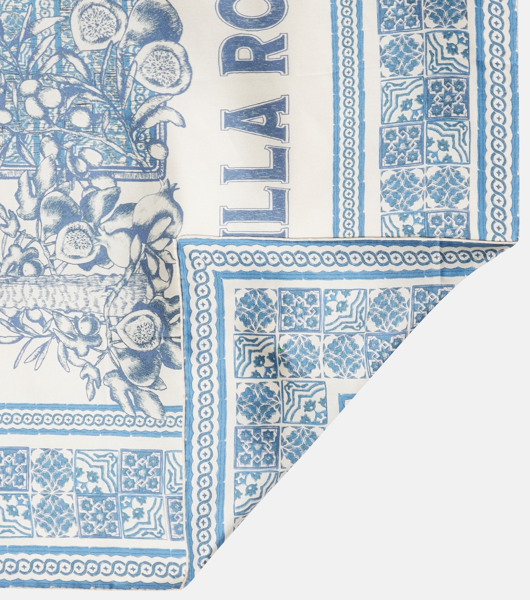 Bedrucktes Tuch Villa Romantica aus Seide | Alémais