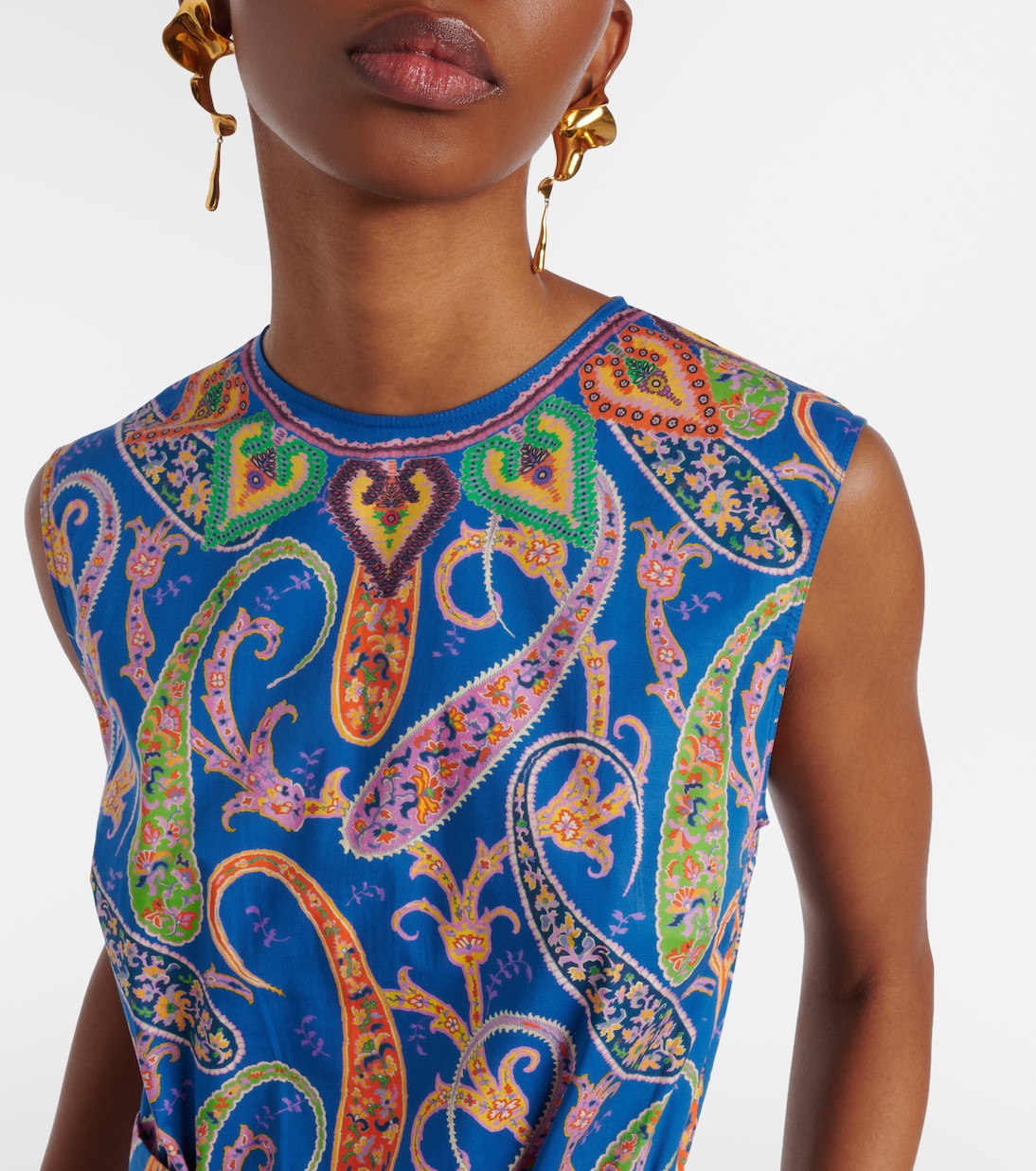 Robe longue en coton mélangé | Etro