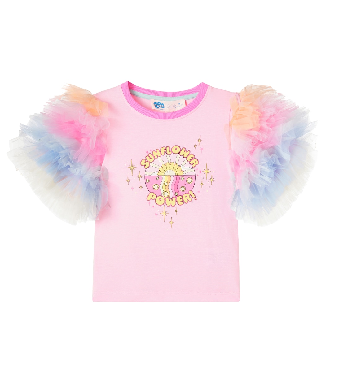 Sunflower Power printed cotton T-shirt | Tutu Du Monde
