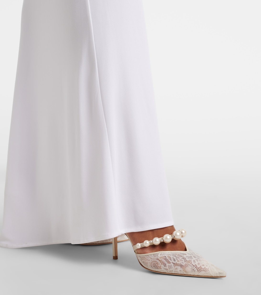 Pumps Aurelie in raso con perle bijoux | Jimmy Choo