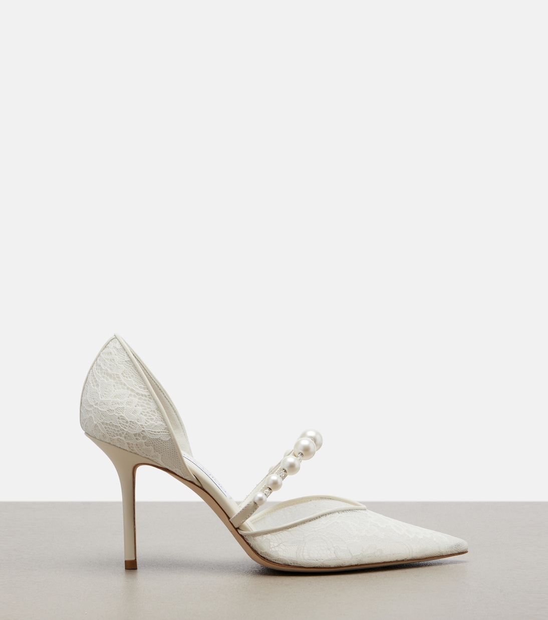 Pumps Aurelie in raso con perle bijoux | Jimmy Choo