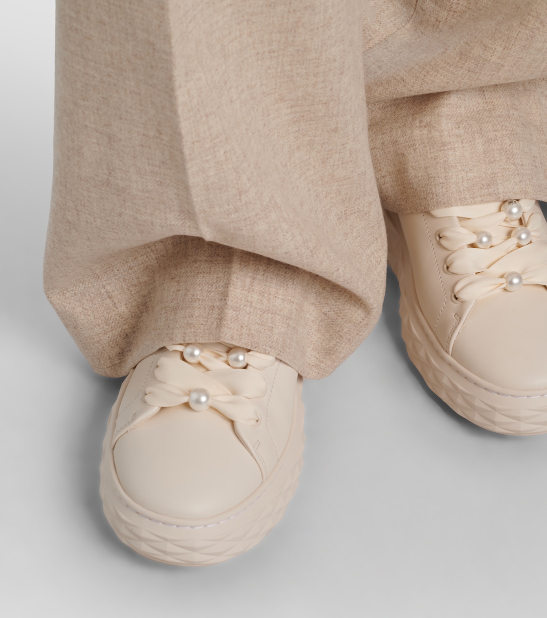 Baskets Diamond Light Maxi en cuir | Jimmy Choo