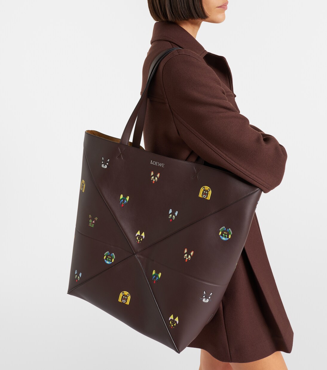 X Louis Wain – Sac Puzzle Fold Cats en cuir | Loewe