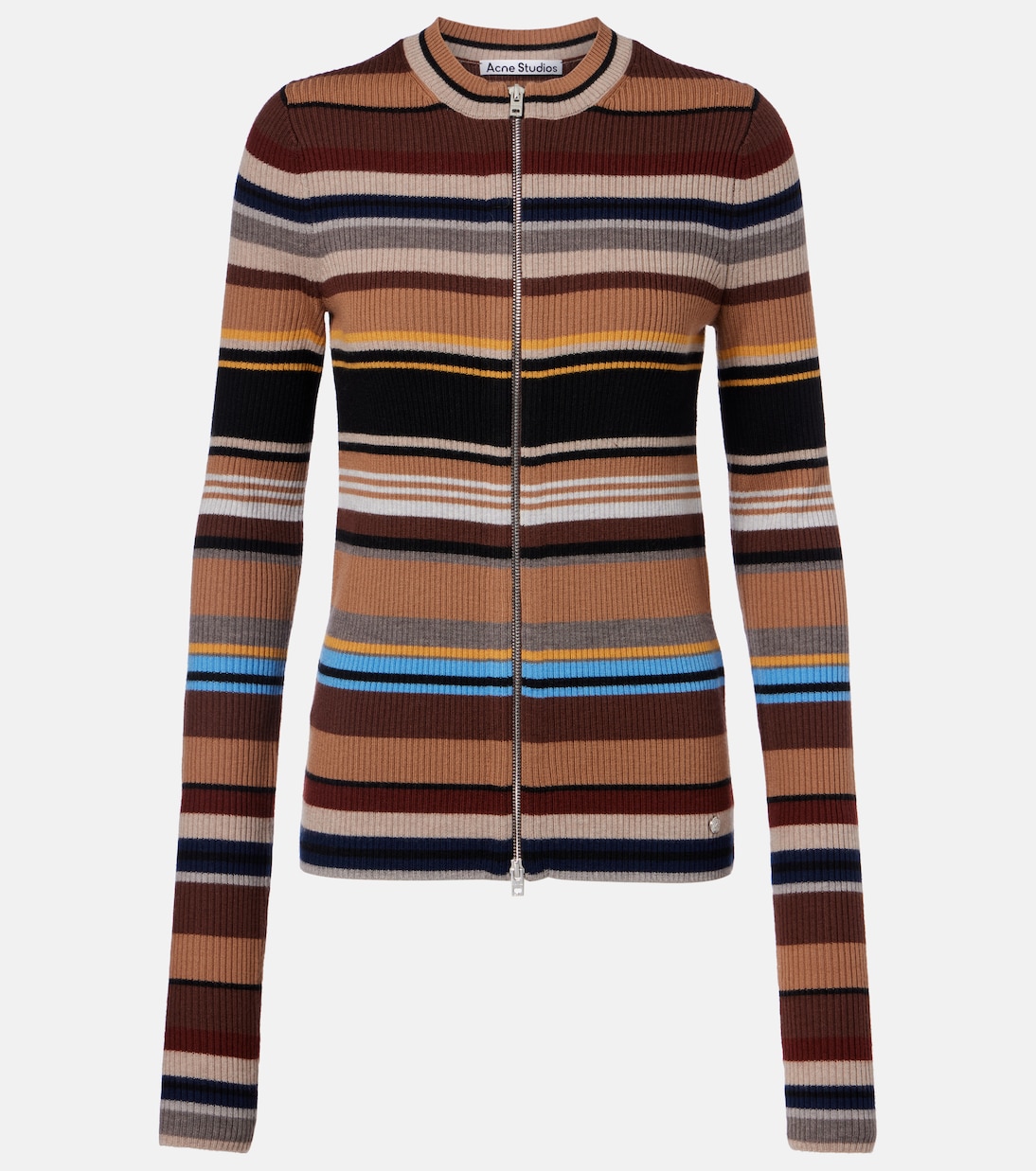 Cardigan Kilian rayé en laine | Acne Studios