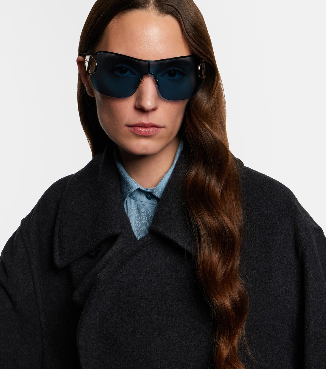 Half Horsebit shield sunglasses | Gucci