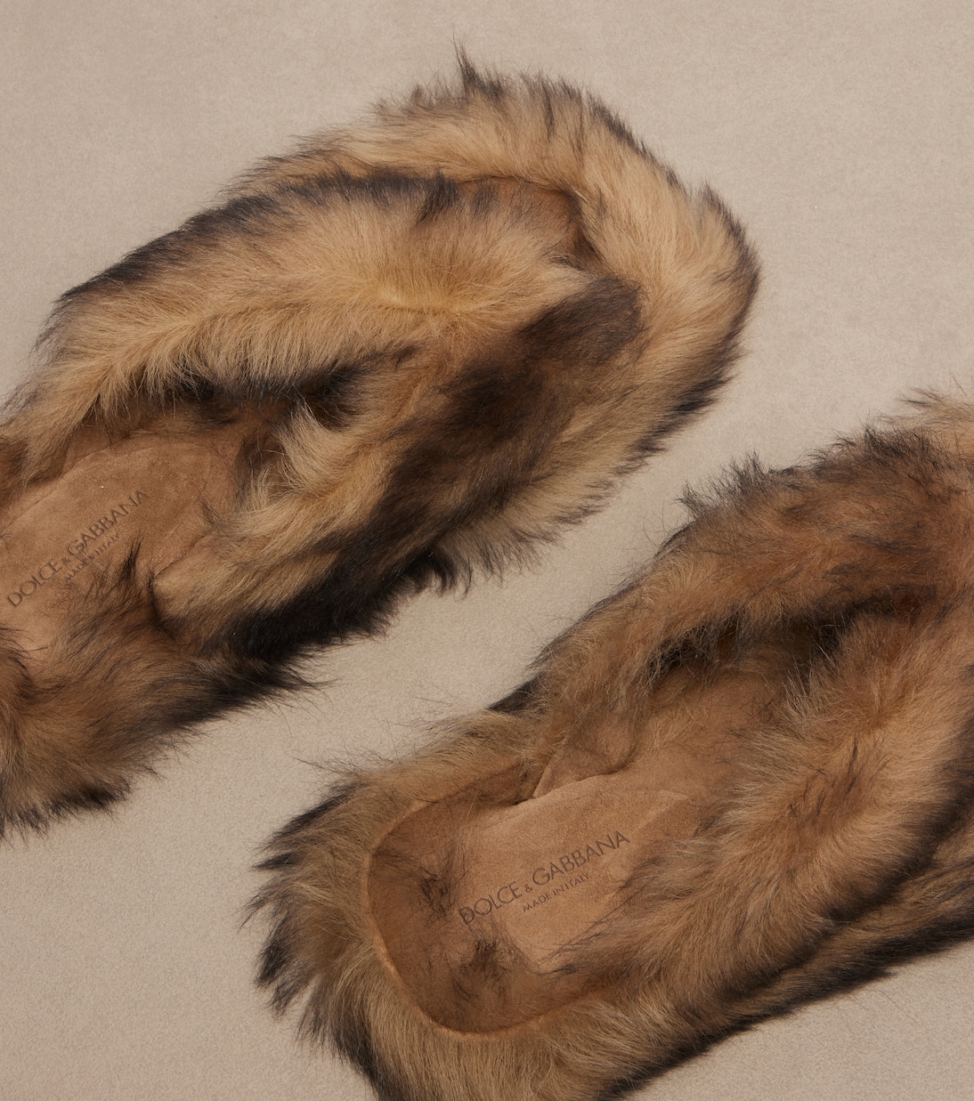 Shearling thong sandals | Dolce&Gabbana