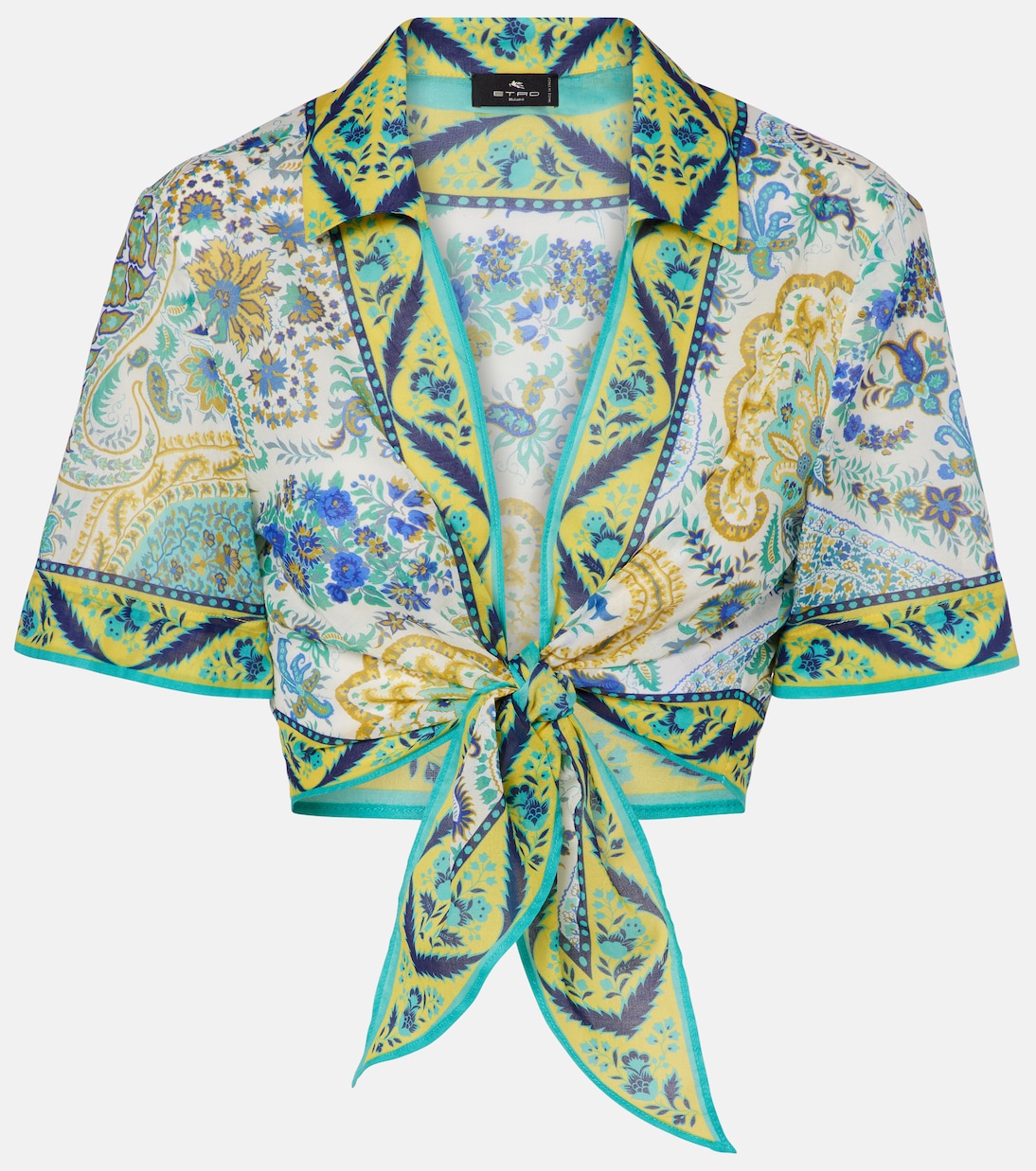 Floral cotton crop top | Etro