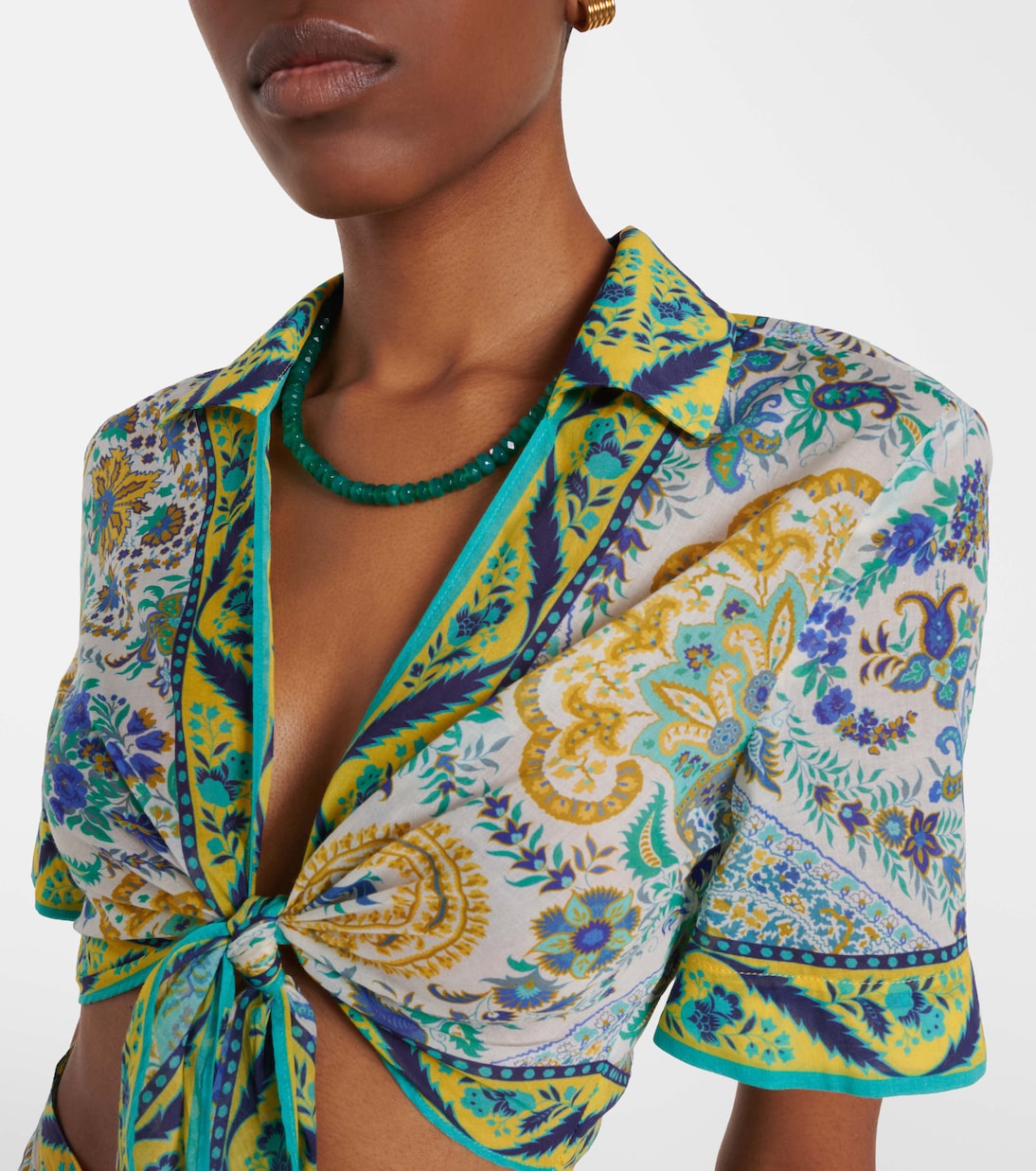 Floral cotton crop top | Etro