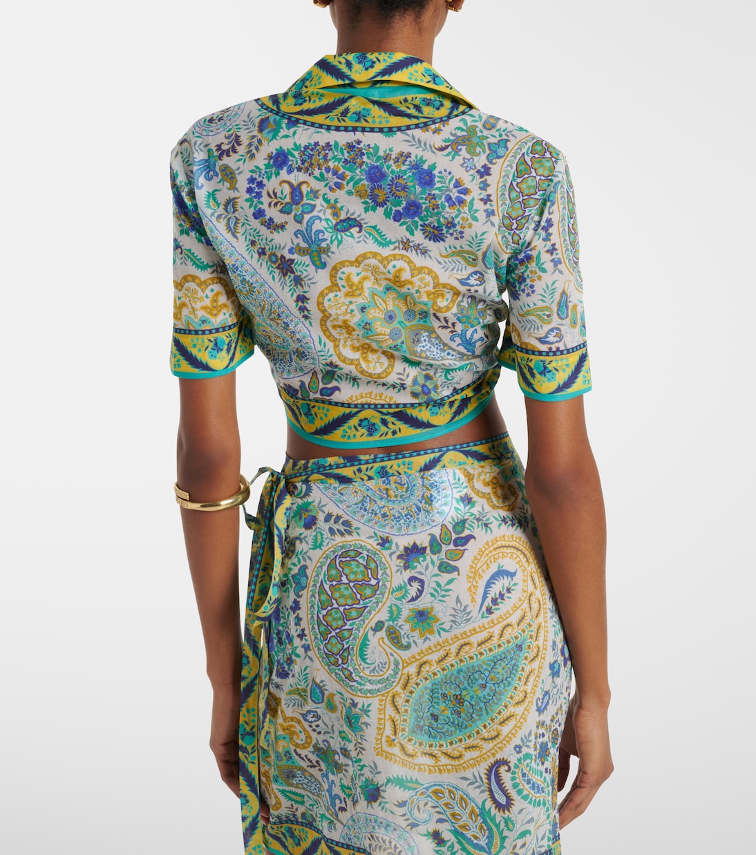 Floral cotton crop top | Etro