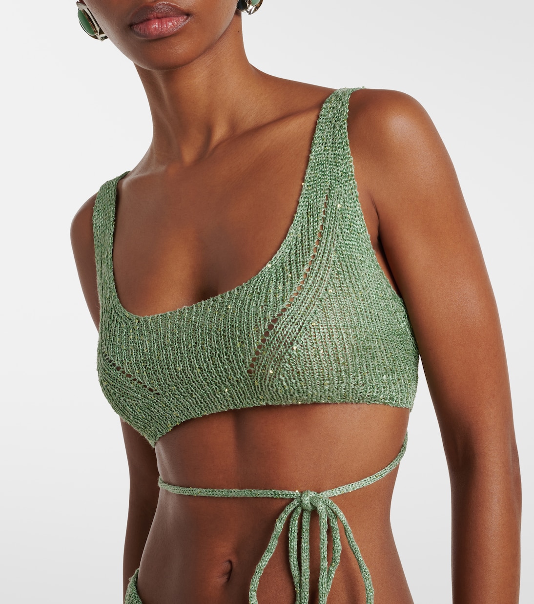 Top court Alma en maille à sequins | Bananhot