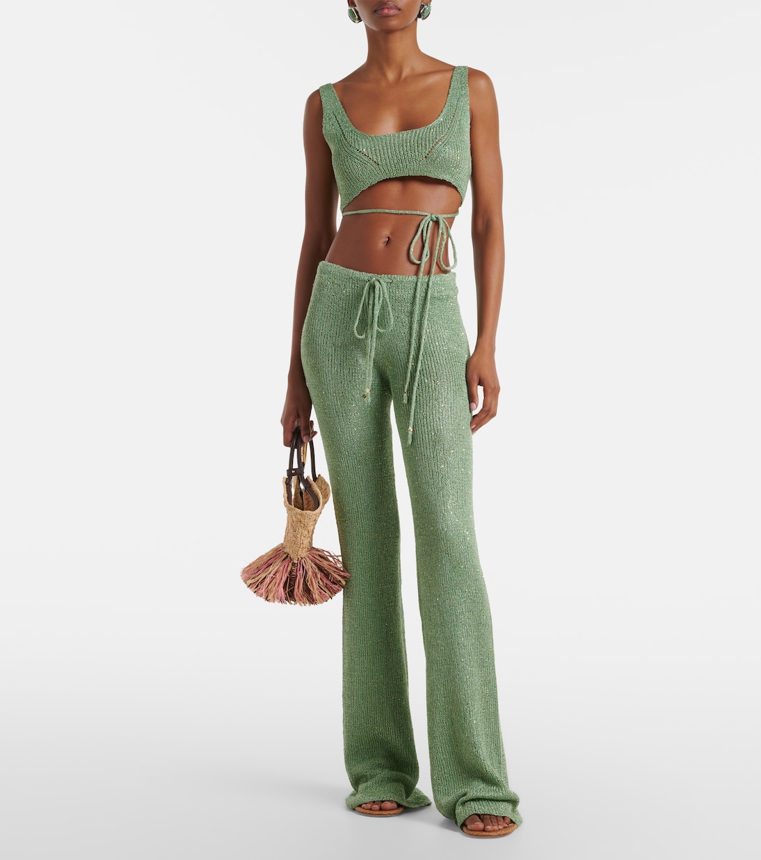 Top court Alma en maille à sequins | Bananhot