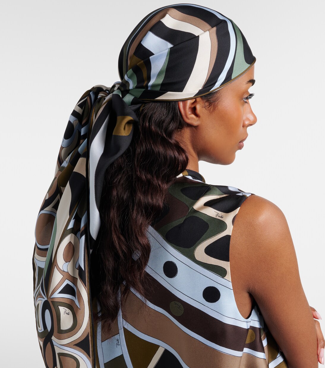 Marmo silk twill scarf | Pucci