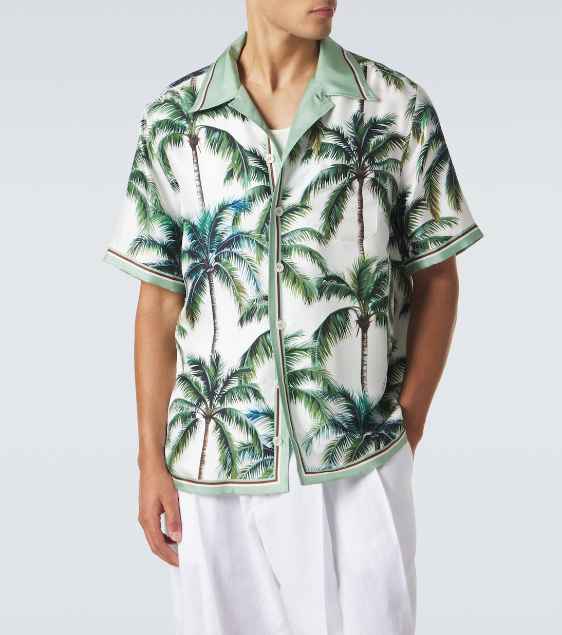 Bedrucktes Hemd aus Seiden-Twill | Dolce&Gabbana