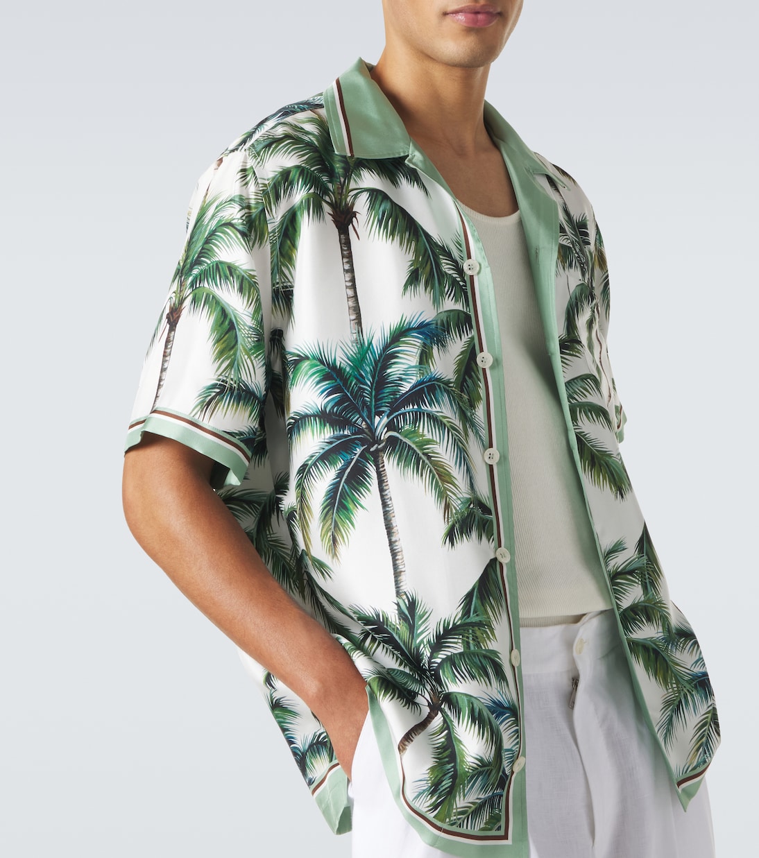 Bedrucktes Hemd aus Seiden-Twill | Dolce&Gabbana