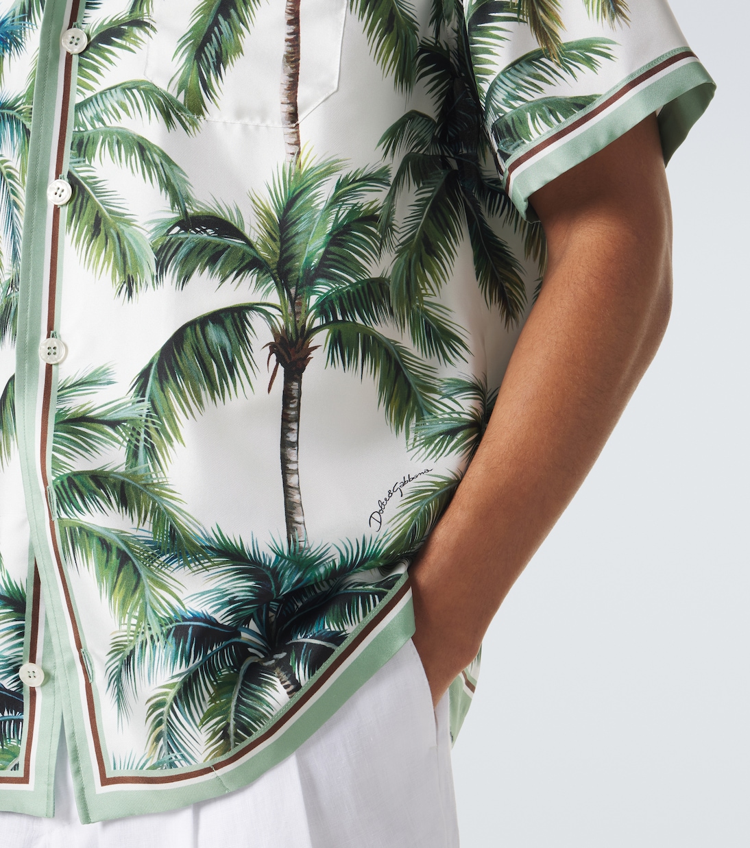 Bedrucktes Hemd aus Seiden-Twill | Dolce&Gabbana