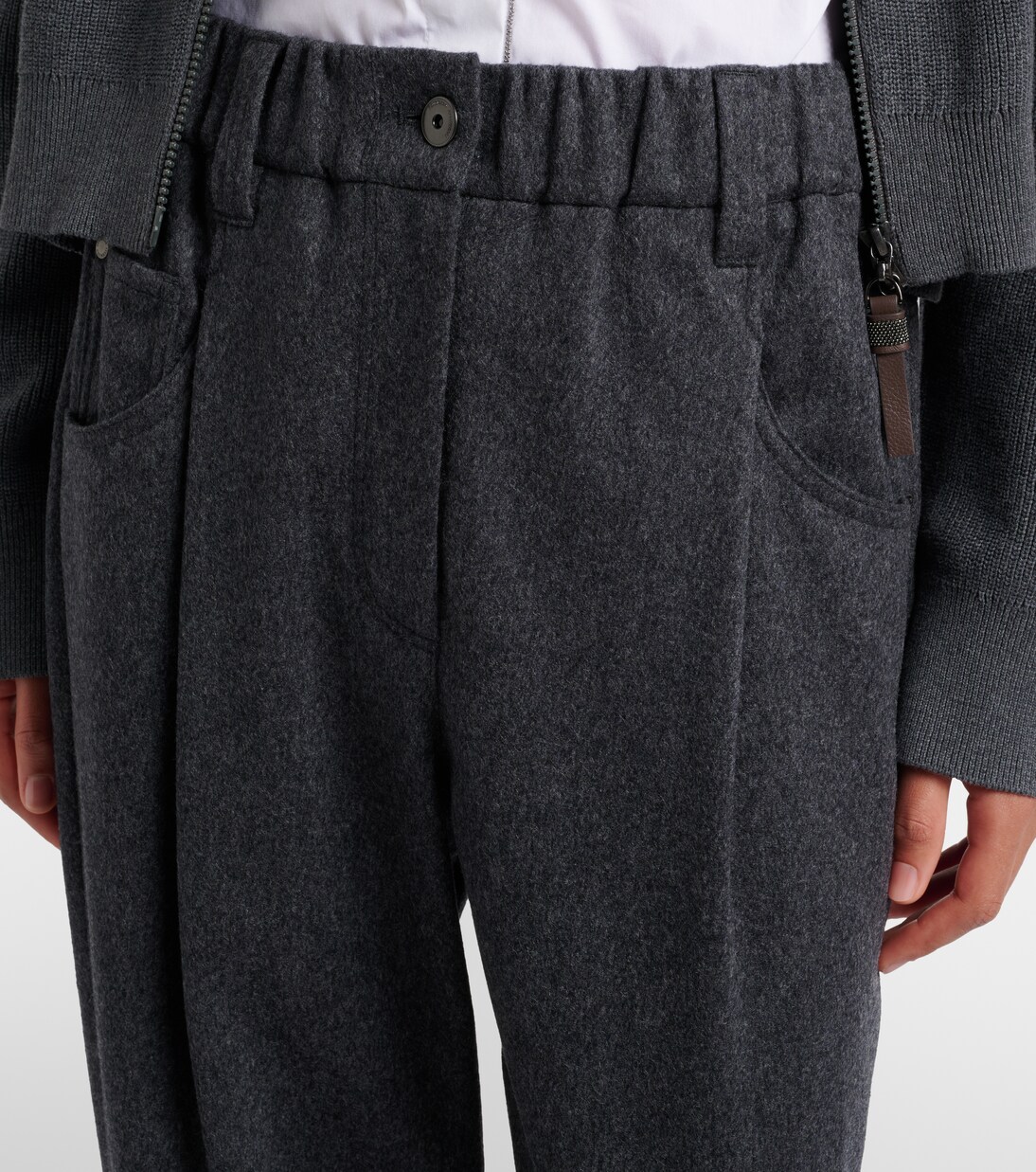 Pantalones rectos de lana | Brunello Cucinelli