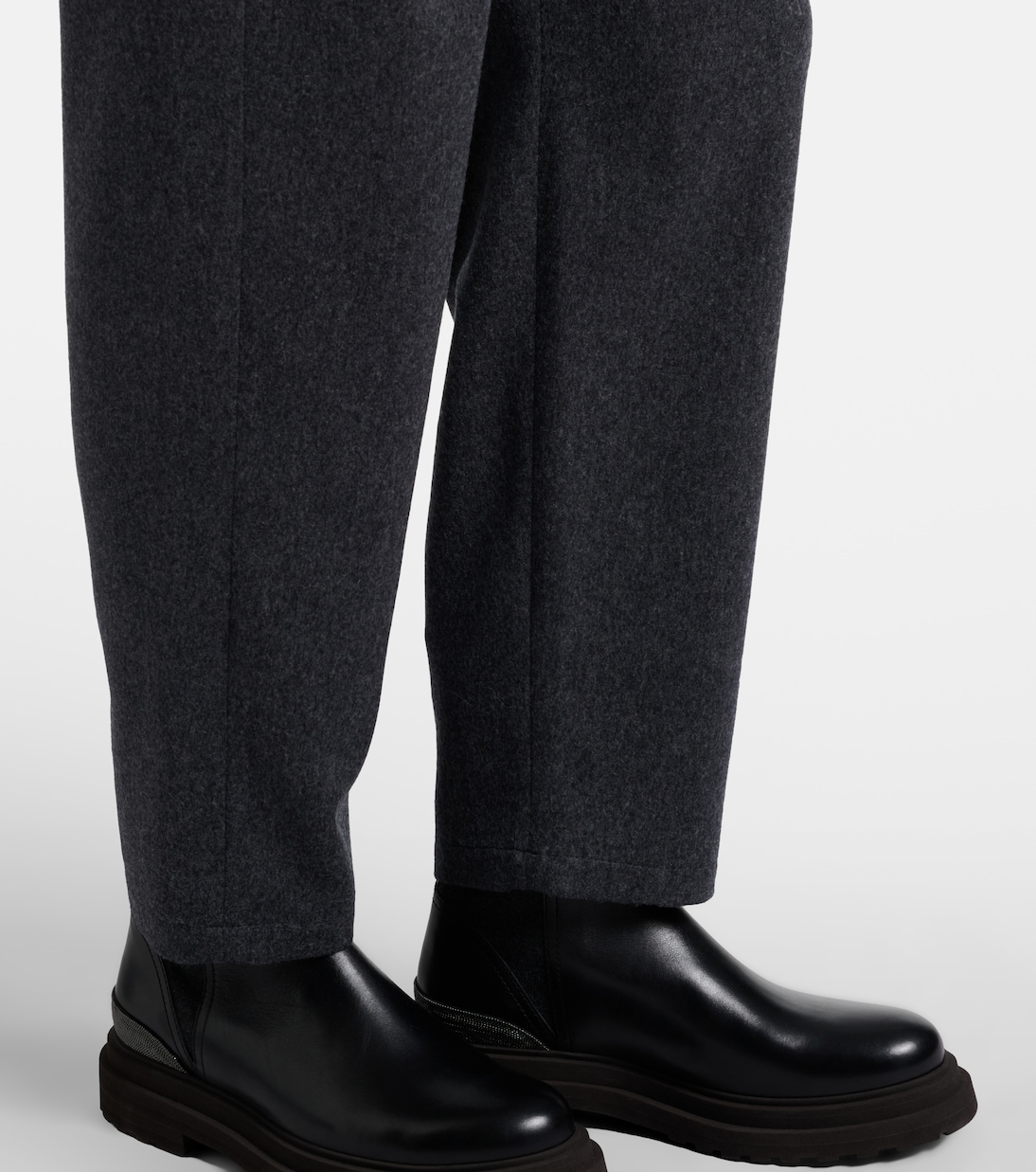 Pantalones rectos de lana | Brunello Cucinelli