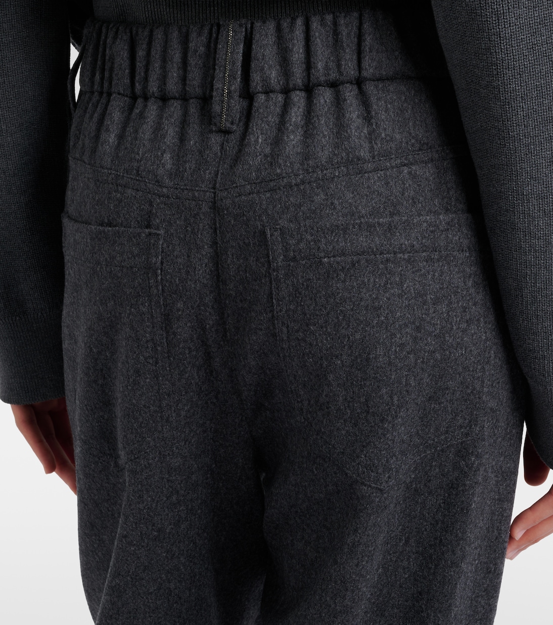 Pantalones rectos de lana | Brunello Cucinelli
