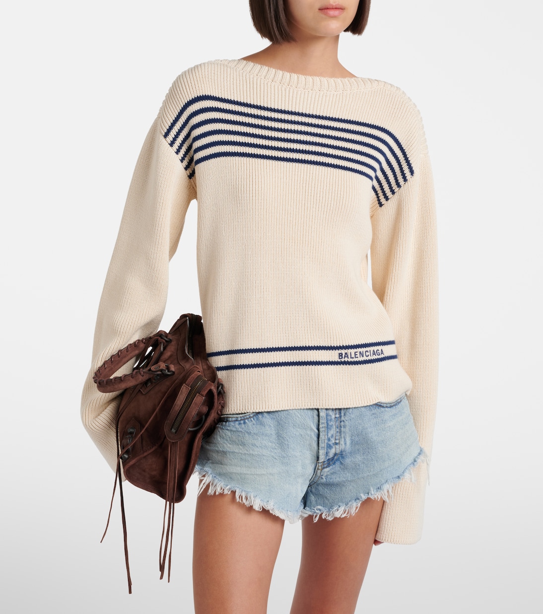 Striped cotton sweater | Balenciaga
