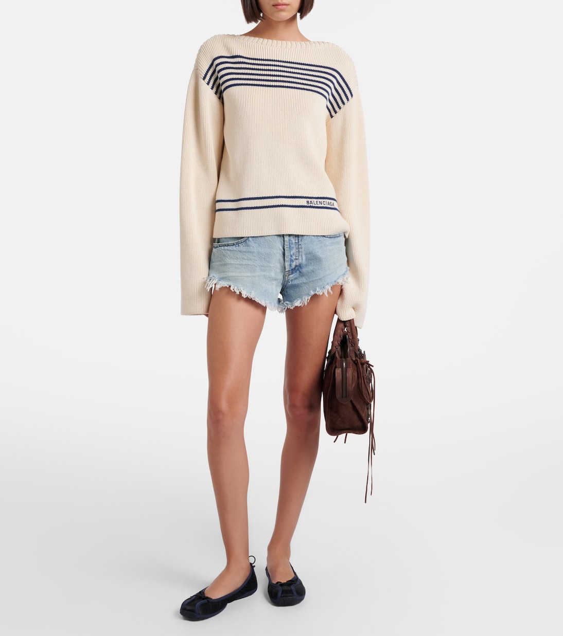 Striped cotton sweater | Balenciaga