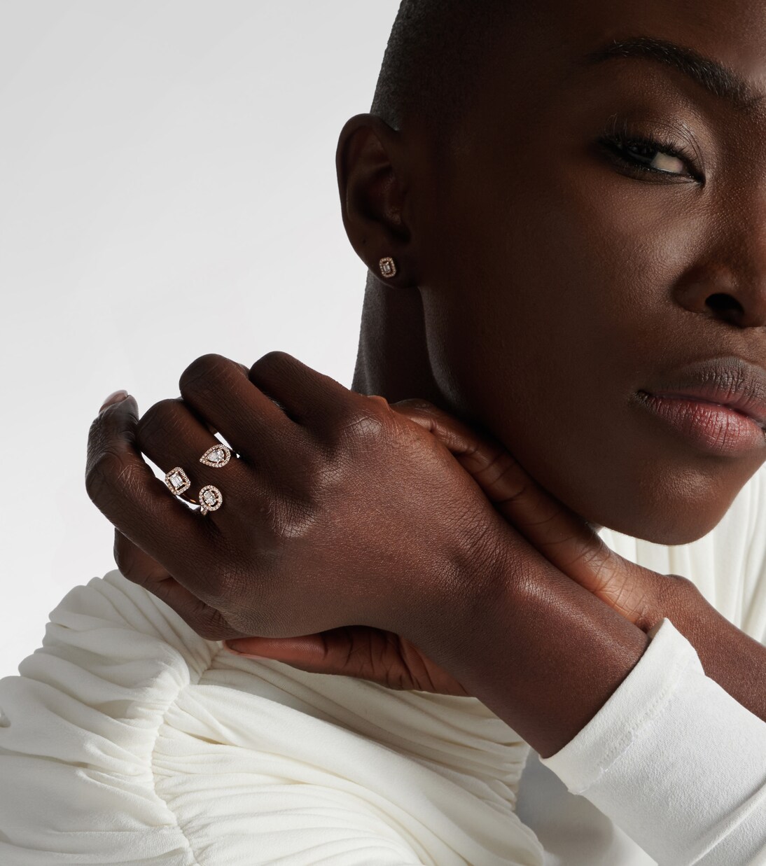 Anillo My Twin Trilogy de oro rosa de 18 ct con diamantes | Messika