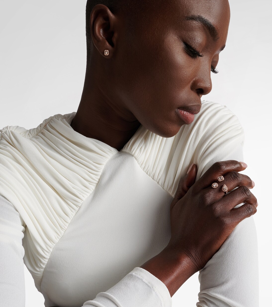 Anillo My Twin Trilogy de oro rosa de 18 ct con diamantes | Messika