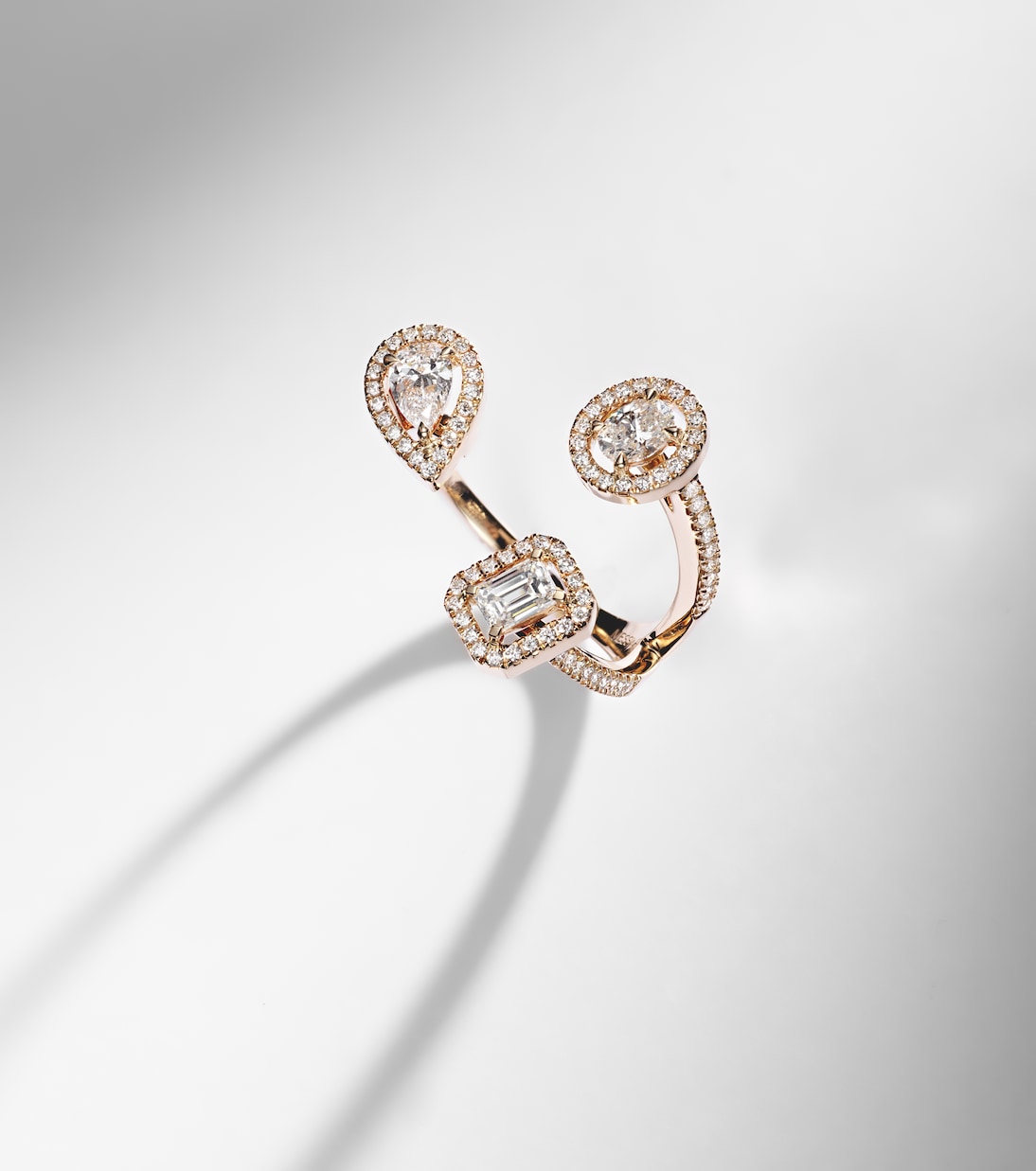 Anillo My Twin Trilogy de oro rosa de 18 ct con diamantes | Messika