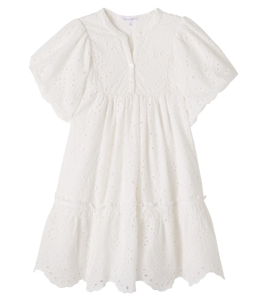 Cruz broderie anglaise cotton dress | Poupette St Barth Kids
