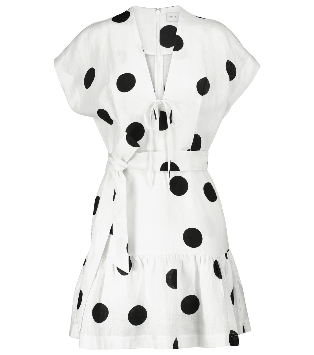 Mini-robe Bonita à pois en lin | Rebecca Vallance