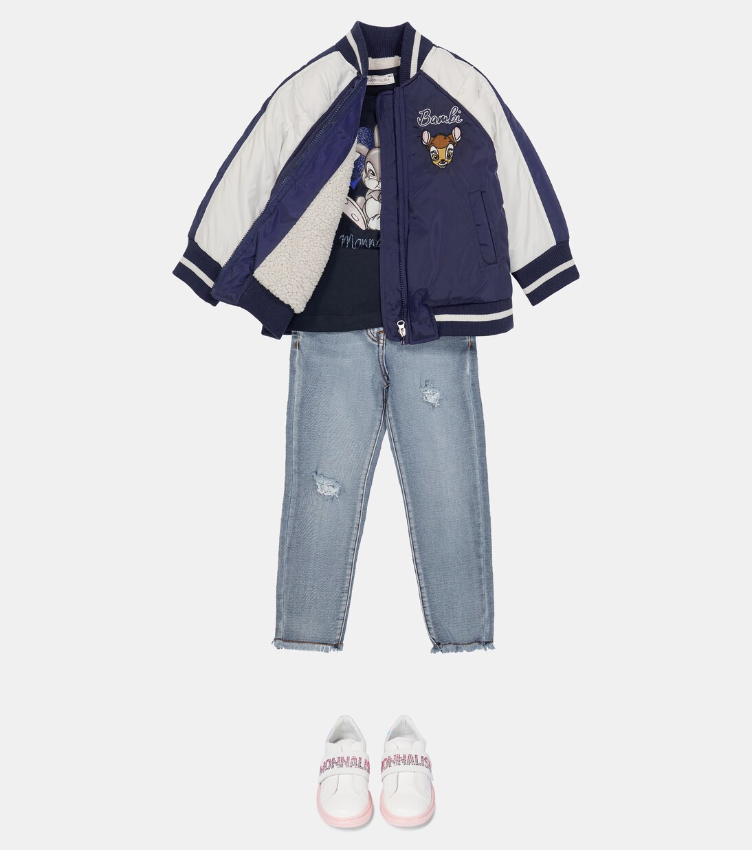 Long-sleeved bunny printed T-shirt | Monnalisa