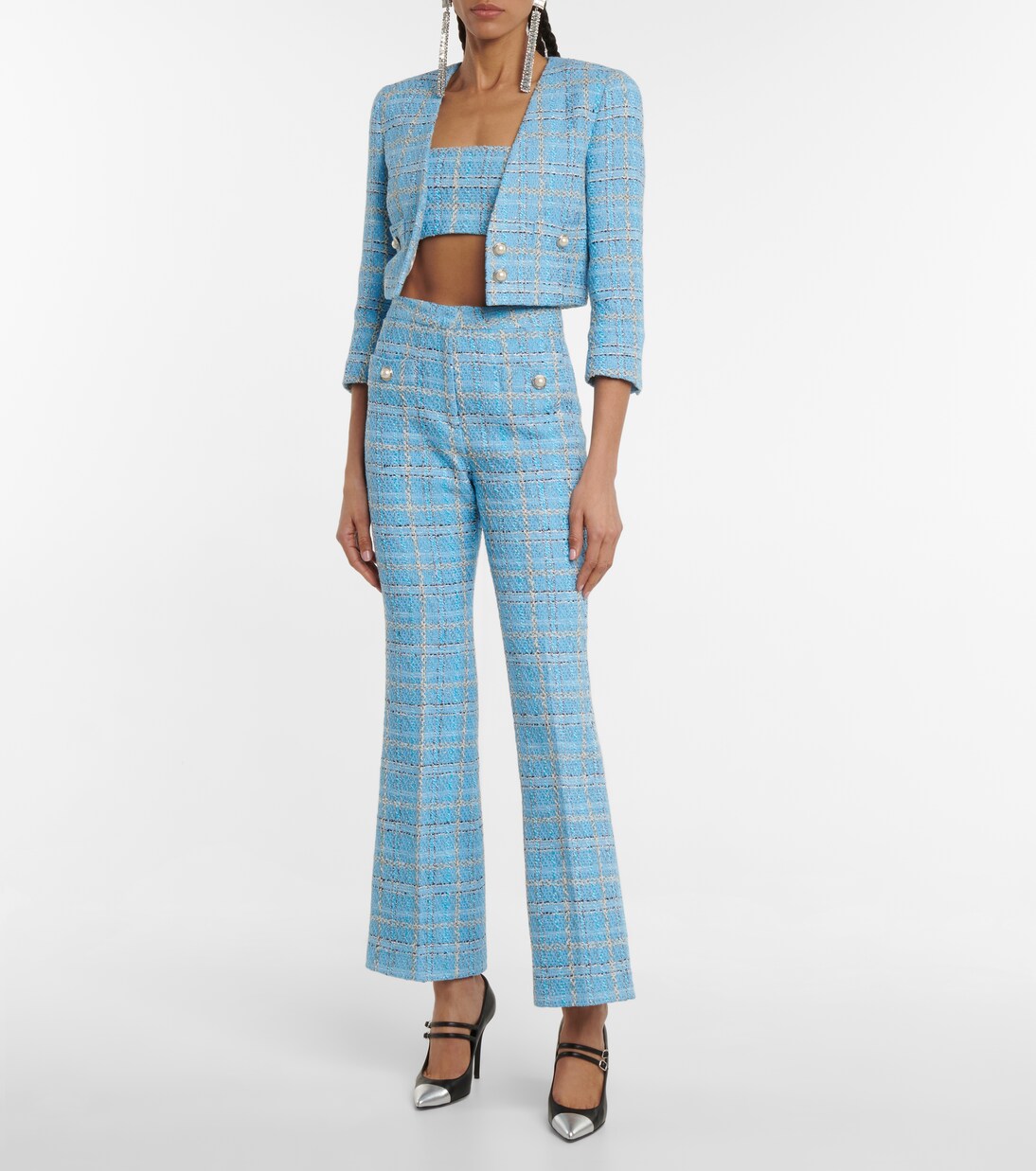 Verziertes Cropped-Top aus Tweed | Alessandra Rich