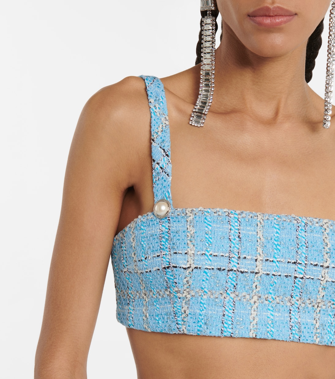 Verziertes Cropped-Top aus Tweed | Alessandra Rich