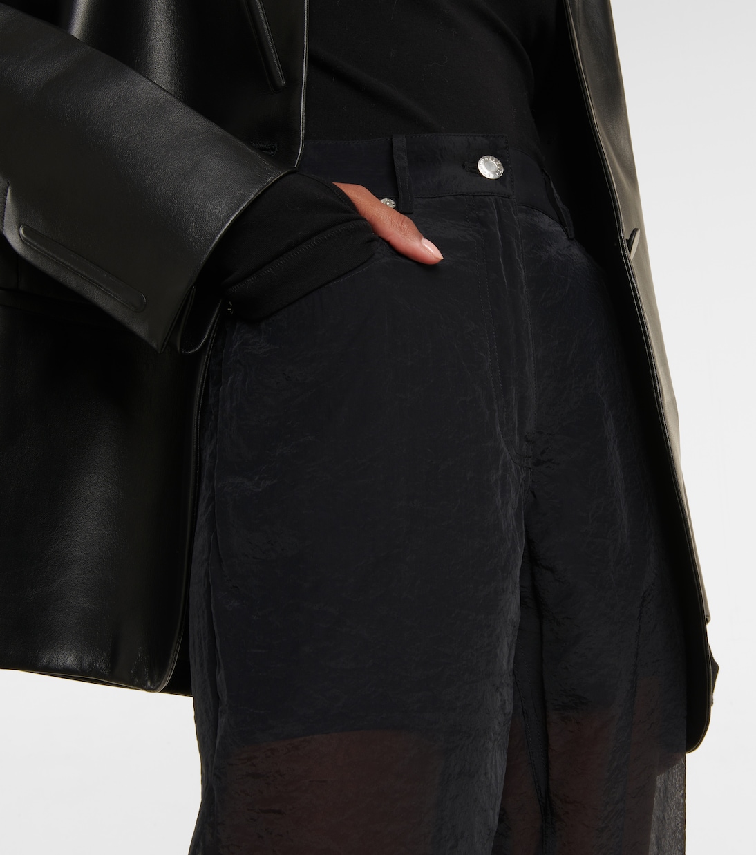 Paneled high-rise bootcut pants | Helmut Lang