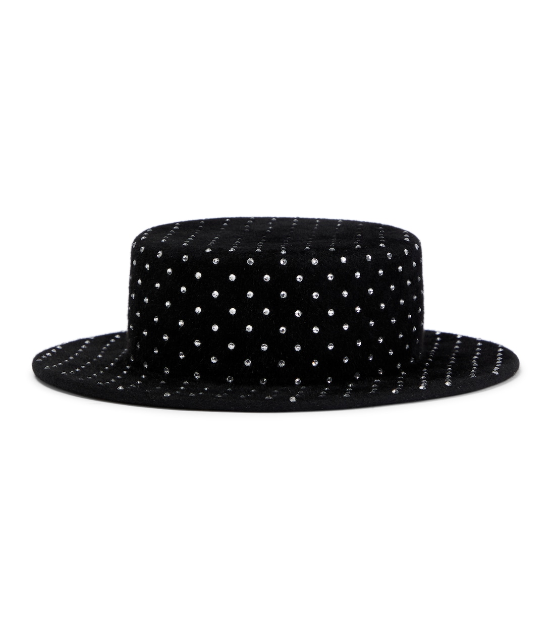 Embellished felt canotier hat | Ruslan Baginskiy