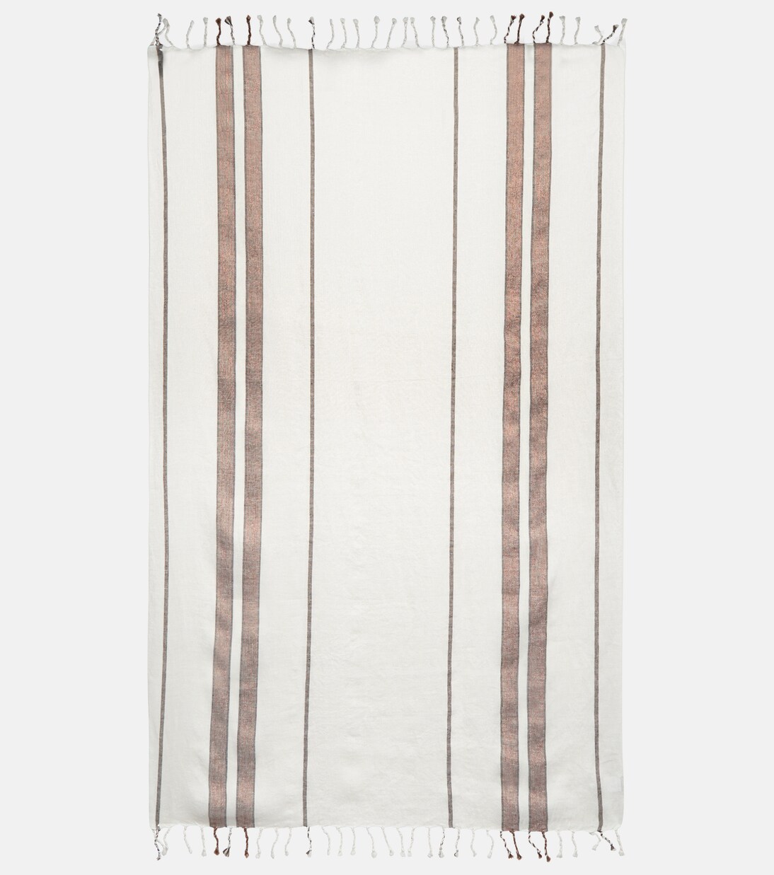 Striped linen-blend beach towel | Brunello Cucinelli