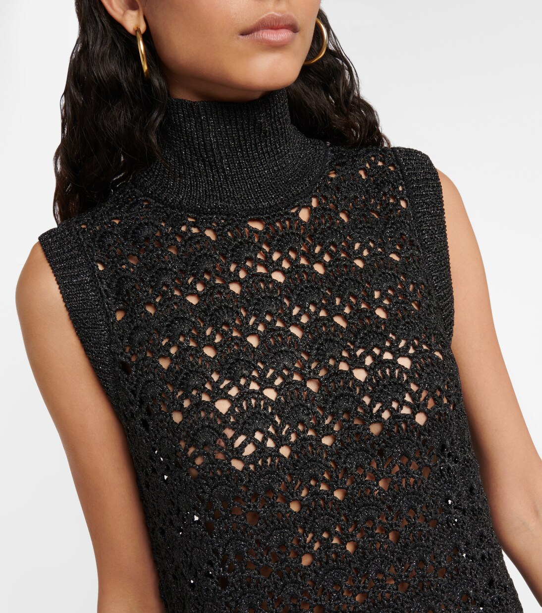 Midikleid aus Häkelstrick | Ganni