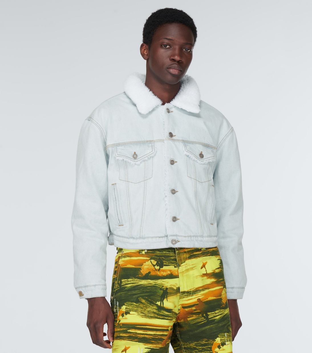 Jeansjacke mit Teddyfleece | ERL