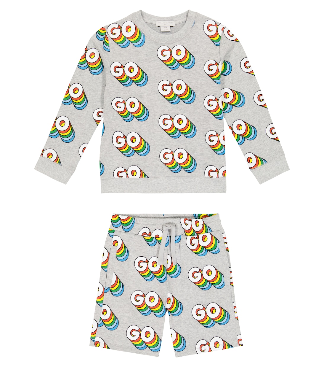 Printed cotton sweatshirt and shorts set | Stella McCartney Kids