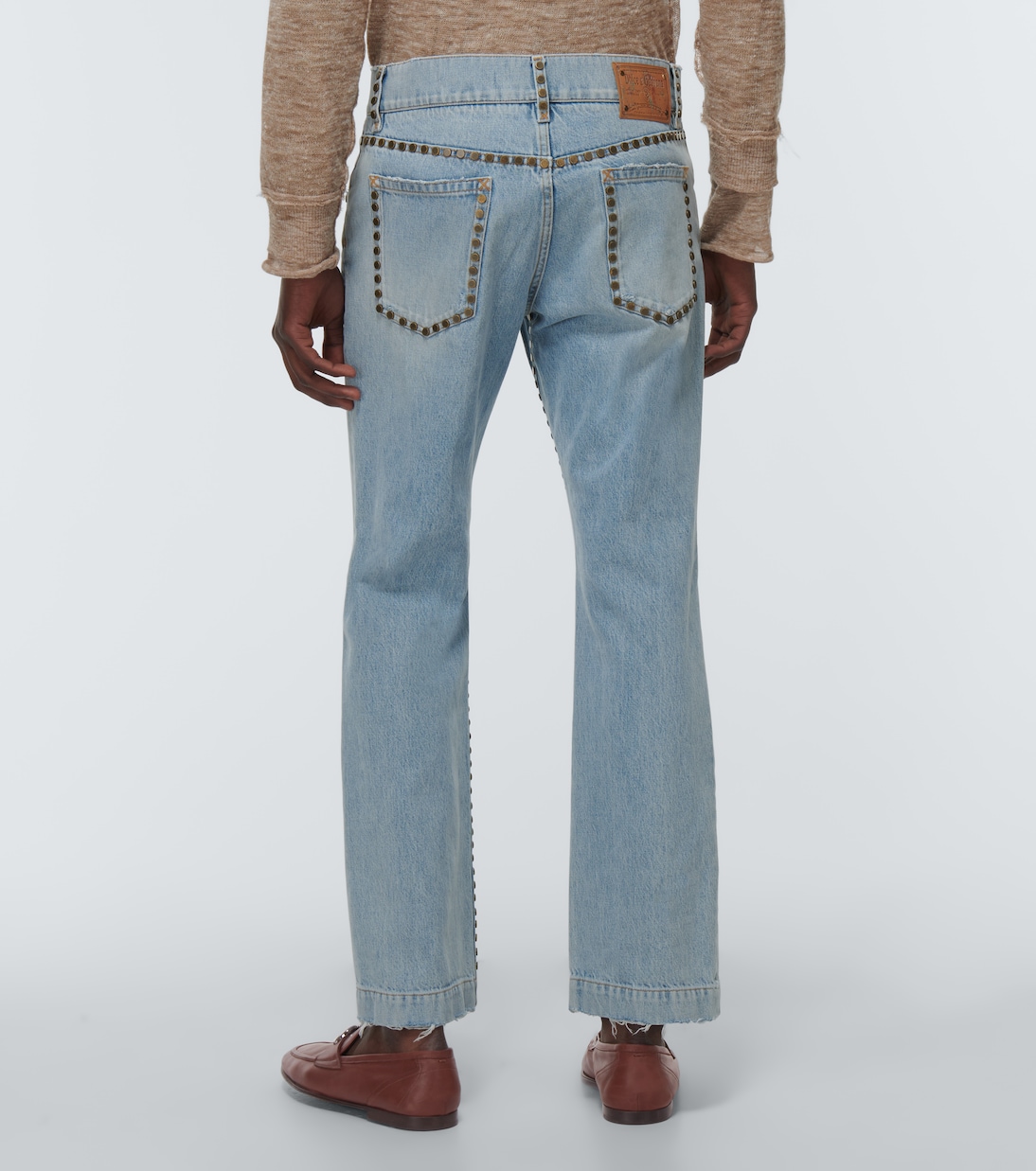 Jeans rectos de tiro medio desgastados | Dolce&Gabbana