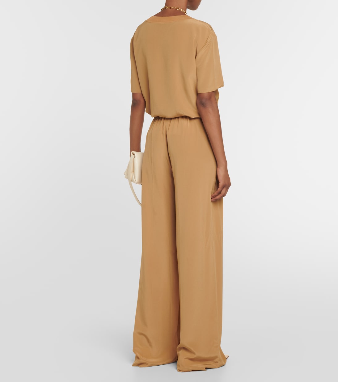 Pantalon ample Soie Hulin en crêpe de soie | Joseph