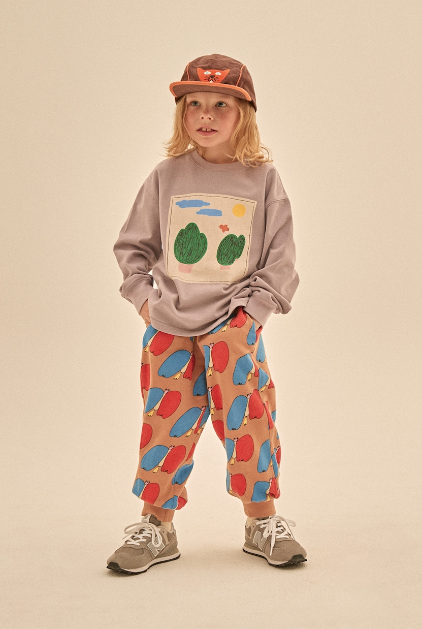 Printed cotton jersey sweatpants | Jellymallow