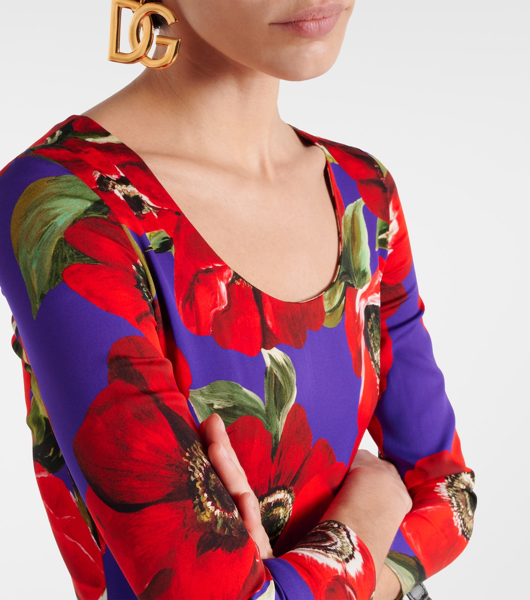 Midikleid aus einem Seidengemisch | Dolce&Gabbana