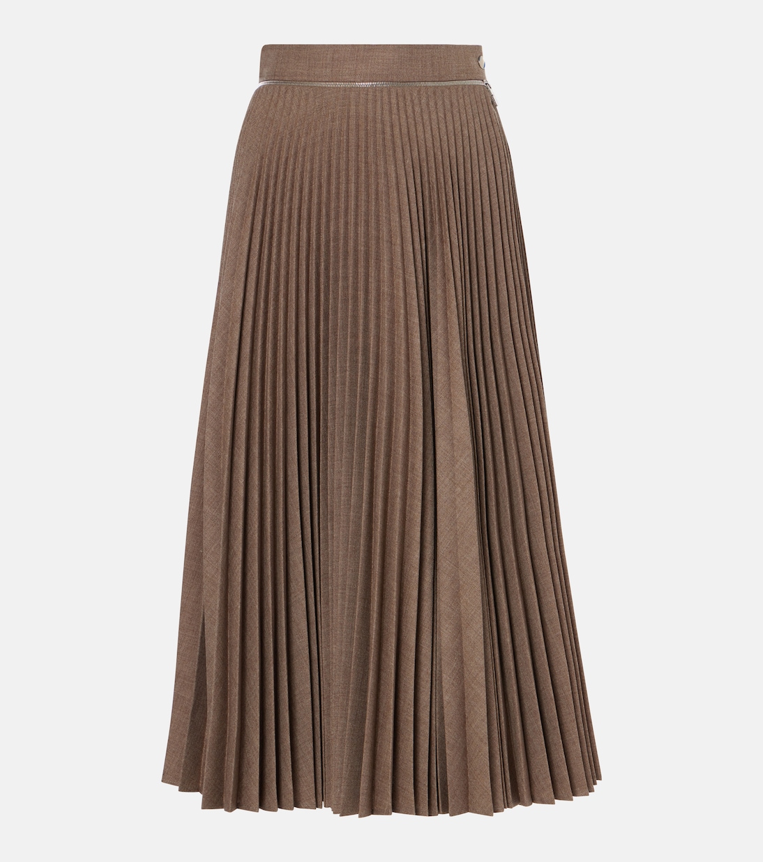 Pleated wool midi skirt | Burberry