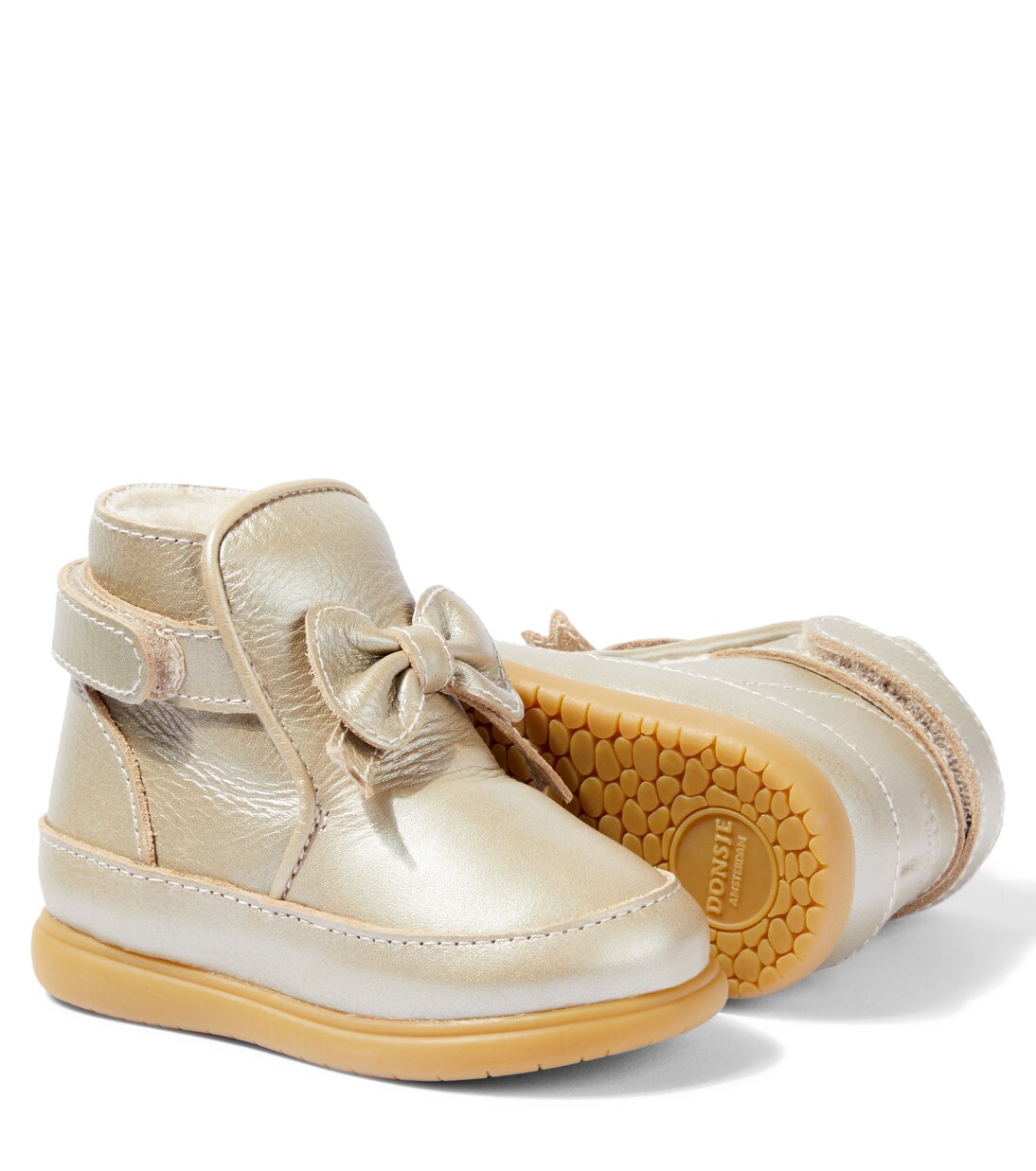 Baby Cemilla metallic leather booties | Donsje